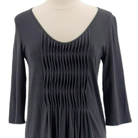 NWT Lundstrom Black Semi-Pleated Dress Womens 8 - Picture 2 of 11